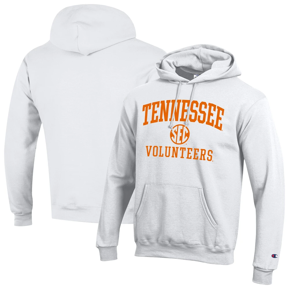 Men's Champion White Tennessee Volunteers Team Fleece Pullover Hoodie