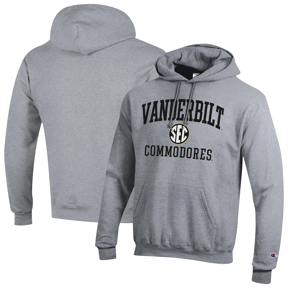 Men's Champion Gray Vanderbilt Commodores Team Fleece Pullover Hoodie