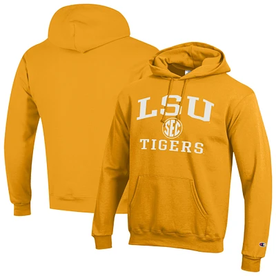 Men's Champion Gold LSU Tigers Team Fleece Pullover Hoodie
