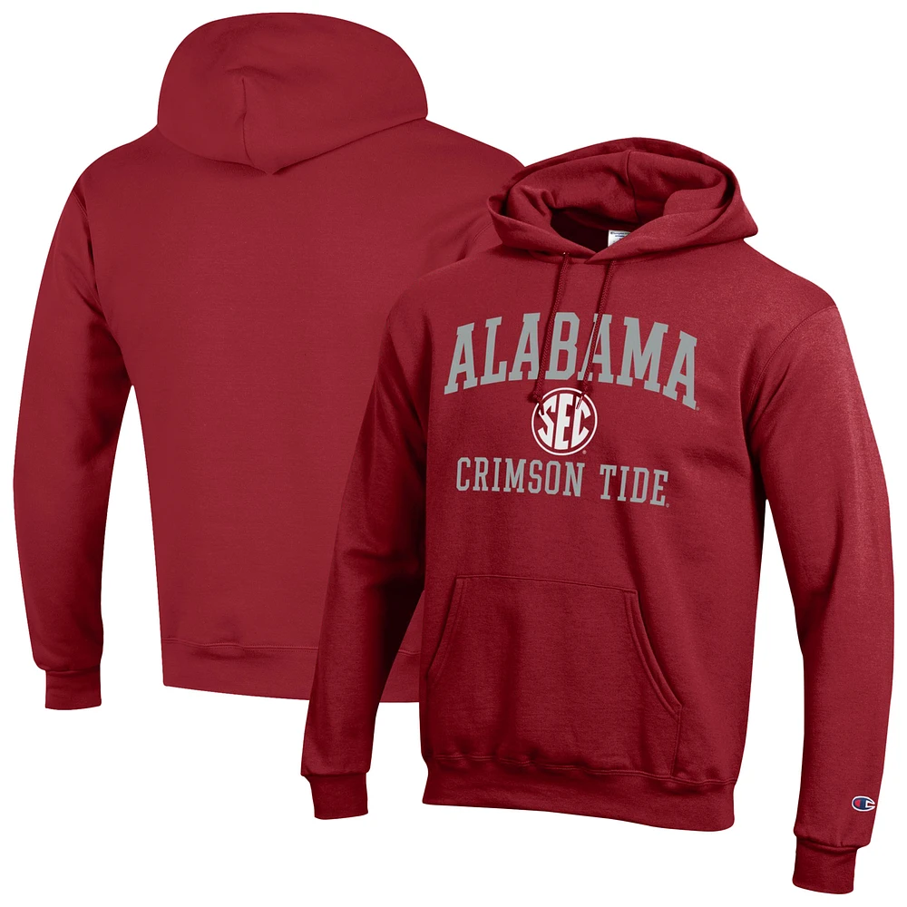 Men's Champion Crimson Alabama Tide Team Fleece Pullover Hoodie