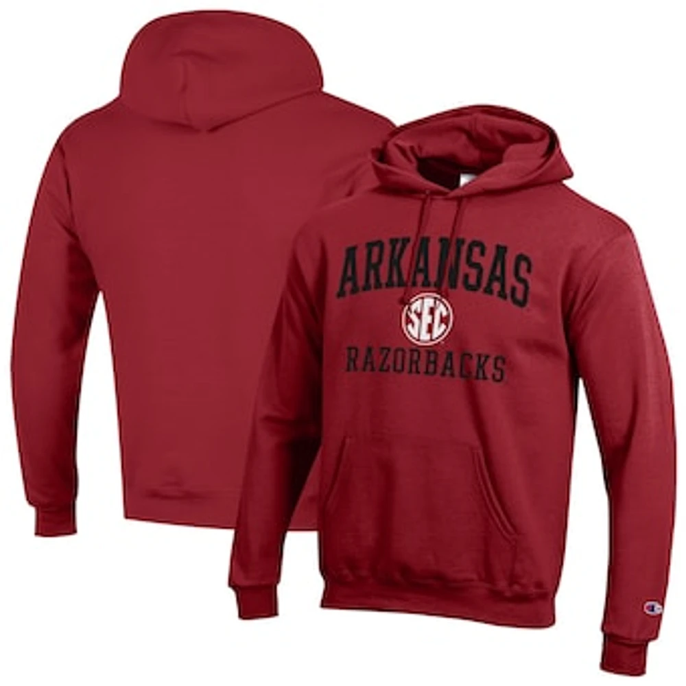 Men's Champion Cardinal Arkansas Razorbacks Team Fleece Pullover Hoodie