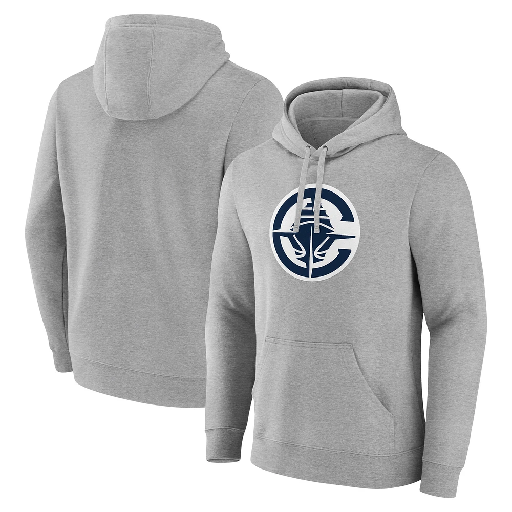 Men's Gray LA Clippers Primary Logo Pullover Hoodie