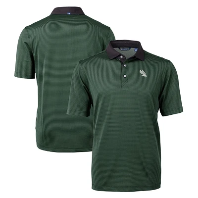 Men's Cutter & Buck Kelly Green North Texas Mean Virtue Eco Pique Micro Stripe Recycled Polo