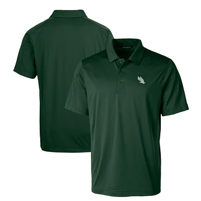 Men's Cutter & Buck Kelly Green North Texas Mean Prospect Eco Textured Stretch Recycled Polo