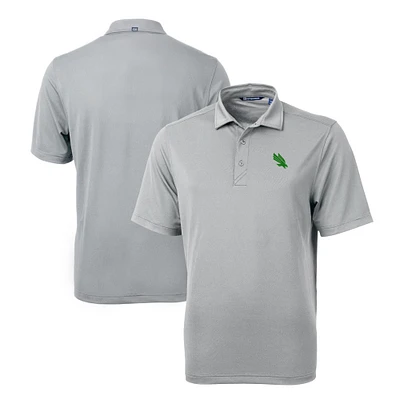 Men's Cutter & Buck Gray North Texas Mean Green Virtue Eco Pique Recycled Polo