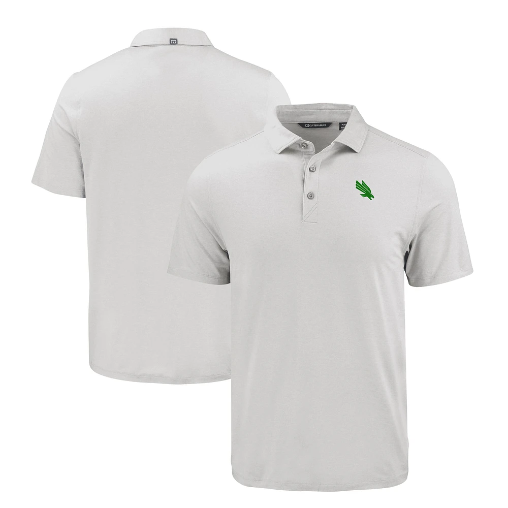 Men's Cutter & Buck Gray North Texas Mean Green Coastline Epic Comfort Eco Recycled Polo