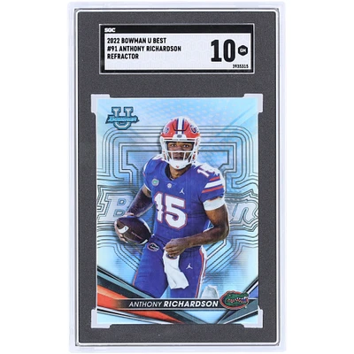 Anthony Richardson Florida Gators 2022 Bowman Best U Refractor #91 SGC Authenticated 10 Card