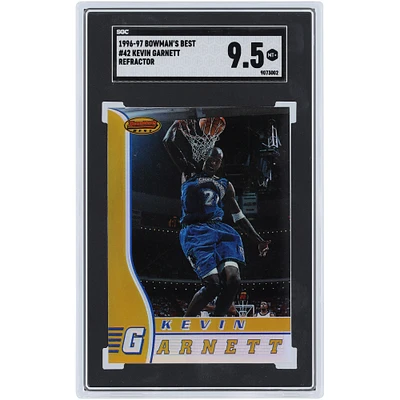 Kevin Garnett Minnesota Timberwolves 1996-97 Bowman's Best Refractor #42 SGC Authenticated 9.5 Rookie Card