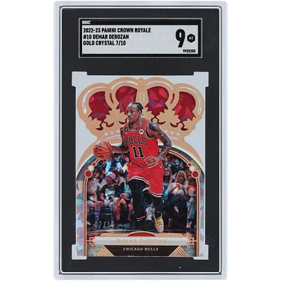 DeMar DeRozan Chicago Bulls 2022-23 Panini Crown Royale Gold Crystal #10 #7/10 SGC Authenticated 9 Card