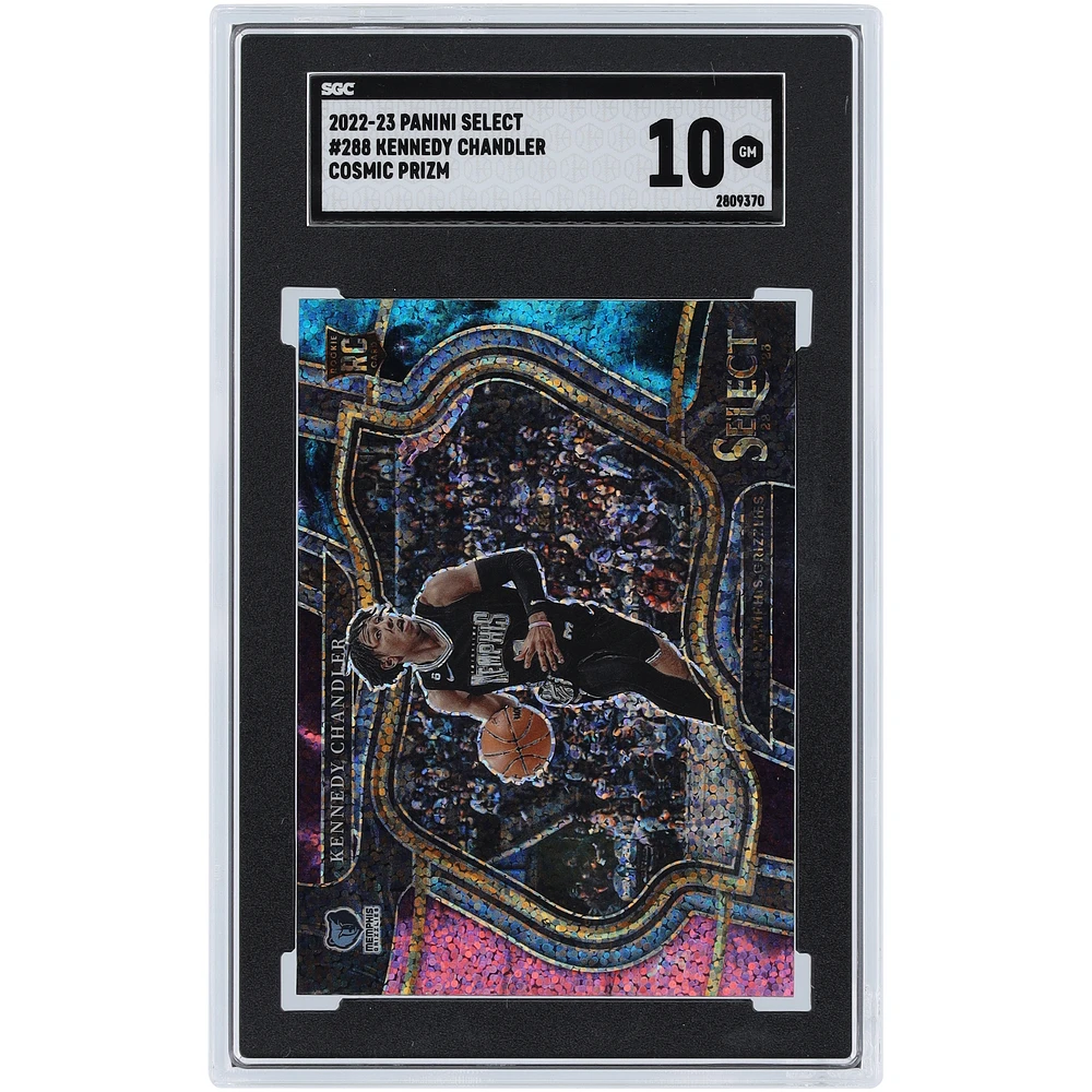 Kennedy Chandler Memphis Grizzlies 2022-23 Panini Select Cosmic Prizm Courtside #288 SGC Authenticated 10 Rookie Card
