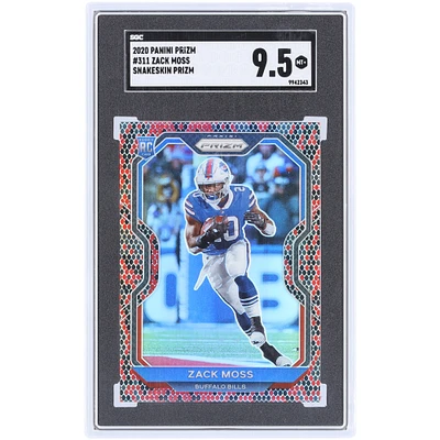 Zack Moss Buffalo Bills 2020 Panini Prizm Snakeskin Prizm #311 SGC Authenticated 9.5 Rookie Card