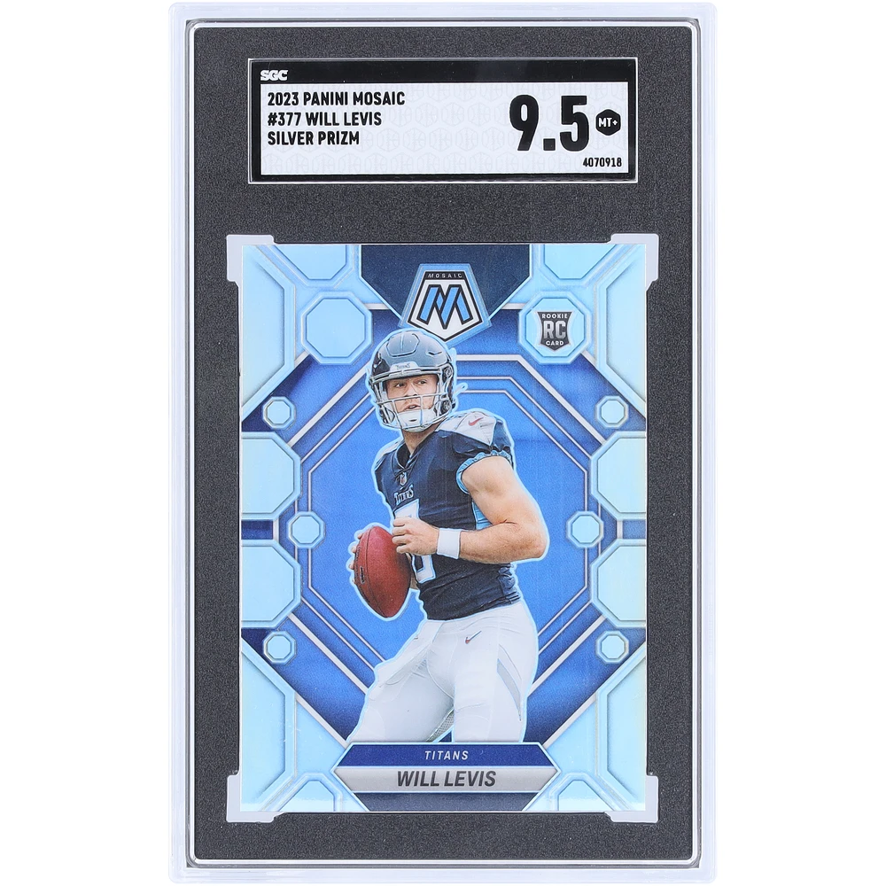Will Levis Tennessee Titans 2023 Panini Mosaic Silver Prizm #377 SGC Authenticated 9.5 Rookie Card