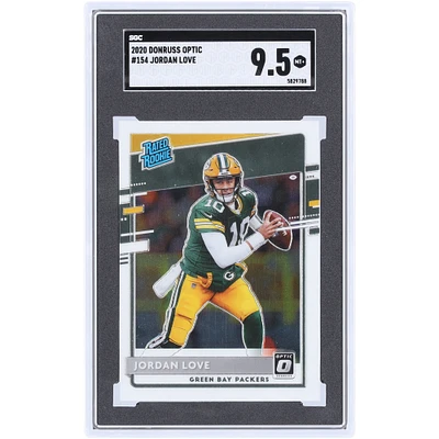 Jordan Love Green Bay Packers 2020 Panini Donruss Optic Rated Rookie #154 SGC Authenticated 9.5 Rookie Card