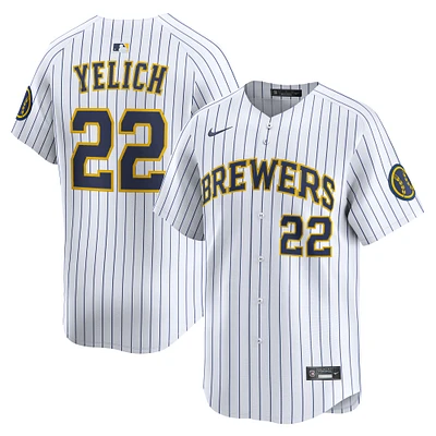 Men's Nike Christian Yelich White Milwaukee Brewers Alternate Limited Jersey