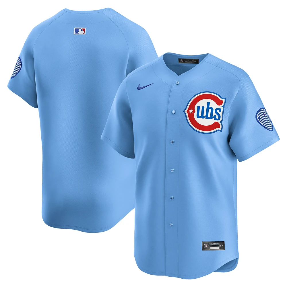 Men's Nike Light Blue Chicago Cubs Alternate Limited Jersey