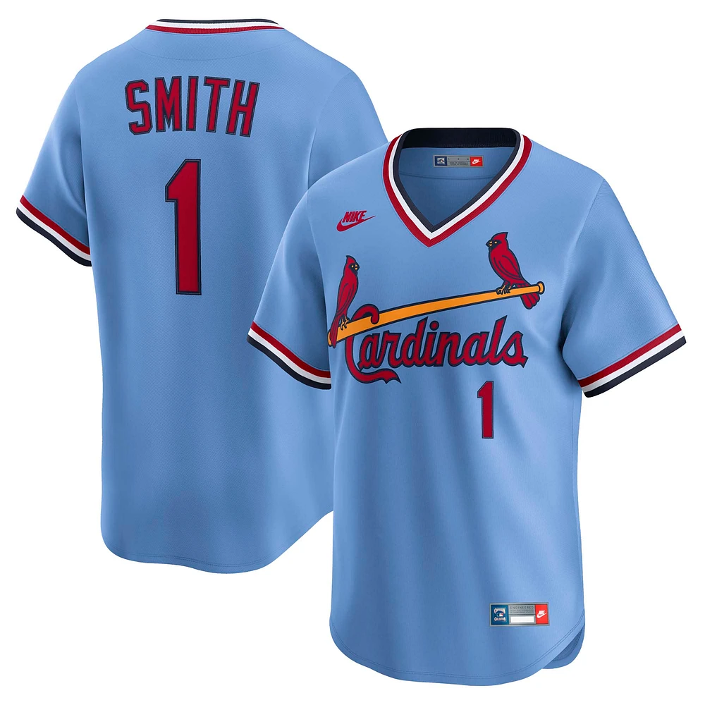 Men's Nike Ozzie Smith St. Louis Cardinals Throwback Cooperstown Collection Limited Jersey