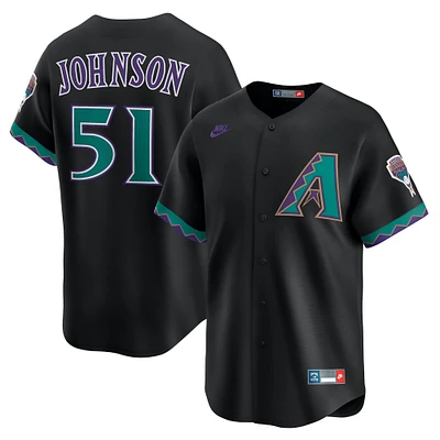 Men's Nike Randy Johnson Black Arizona Diamondbacks Throwback Cooperstown Collection Limited Jersey