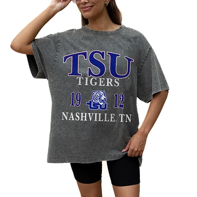 Women's Gameday Couture Grey Tennessee State Tigers Oversized Snow Wash T-Shirt