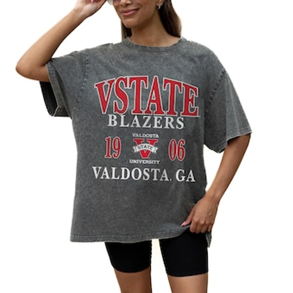 Women's Gameday Couture Grey Valdosta State Blazers Oversized Snow Wash T-Shirt