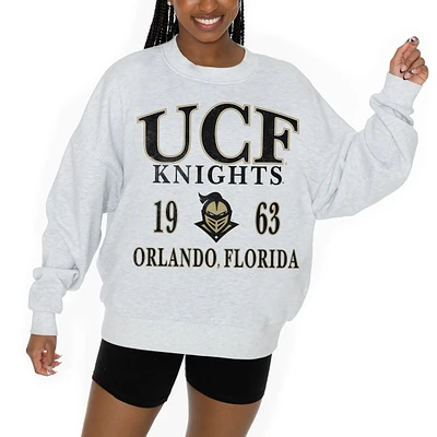 Women's Gameday Couture Ash UCF Knights Premium Fleece Pullover Sweatshirt