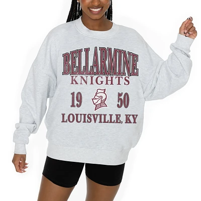 Women's Gameday Couture Ash Bellarmine Knights Premium Fleece Pullover Sweatshirt