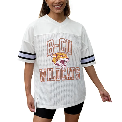 Women's Gameday Couture White Bethune-Cookman Wildcats Iconic Oversized Fashion Jersey