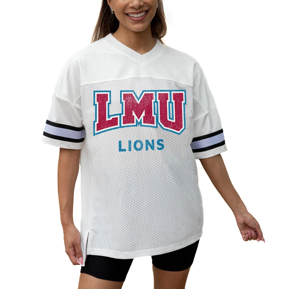 Women's Gameday Couture White Loyola Marymount Lions Iconic Oversized Fashion Jersey