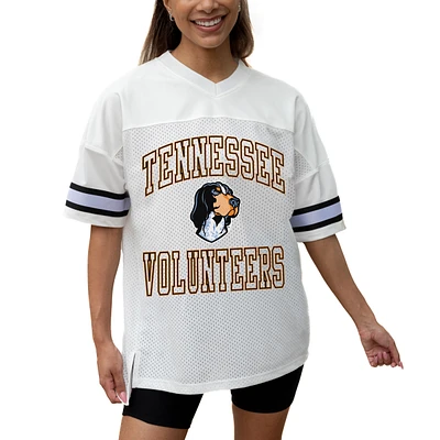 Women's Gameday Couture White Tennessee Volunteers Iconic Oversized Fashion Jersey