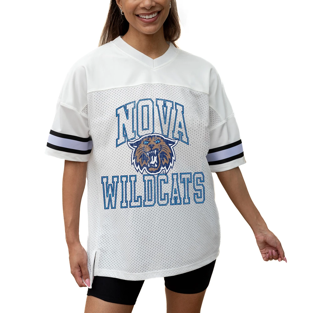 Women's Gameday Couture White Villanova Wildcats Iconic Oversized Fashion Jersey