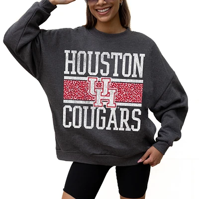 Women's Gameday Couture Charcoal Houston Cougars Premium Fleece Pullover Sweatshirt