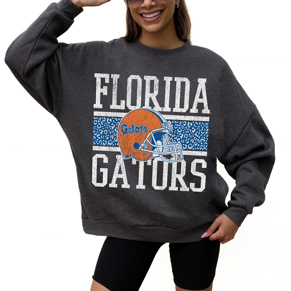 Women's Gameday Couture Charcoal Florida Gators Premium Fleece Pullover Sweatshirt