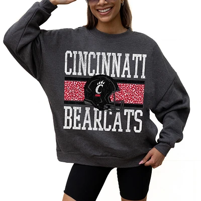 Women's Gameday Couture Charcoal Cincinnati Bearcats Premium Fleece Pullover Sweatshirt