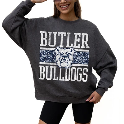 Women's Gameday Couture Charcoal Butler Bulldogs Premium Fleece Pullover Sweatshirt