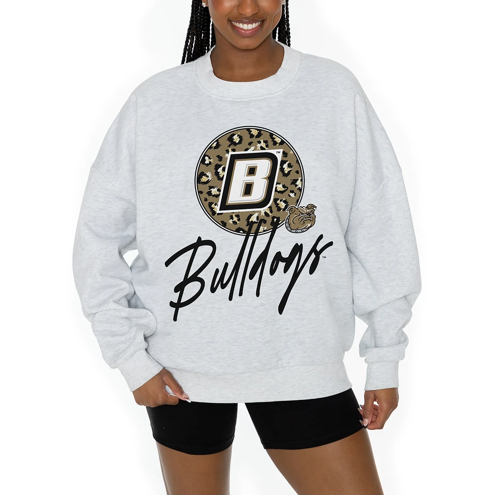 Women's Gameday Couture Ash Bryant Bulldogs Premium Fleece Pullover Sweatshirt