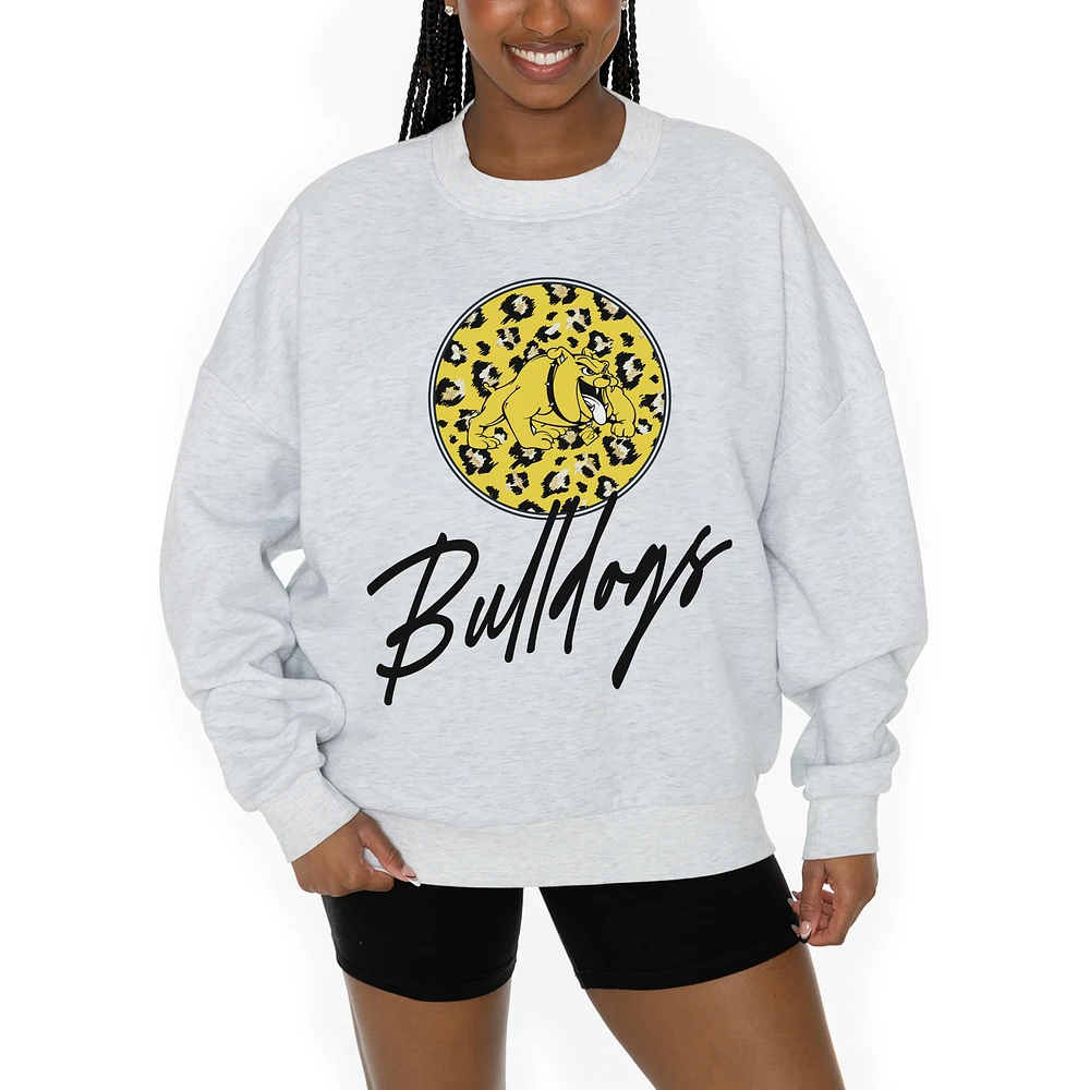 Women's Gameday Couture Ash Bowie State Bulldogs Premium Fleece Pullover Sweatshirt