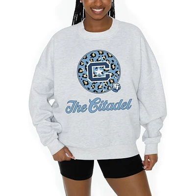 Women's Gameday Couture Ash Citadel Bulldogs Premium Fleece Pullover Sweatshirt