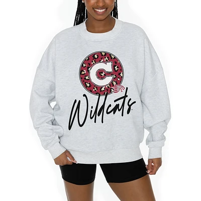 Women's Gameday Couture Ash Cal State Chico Wildcats Premium Fleece Pullover Sweatshirt