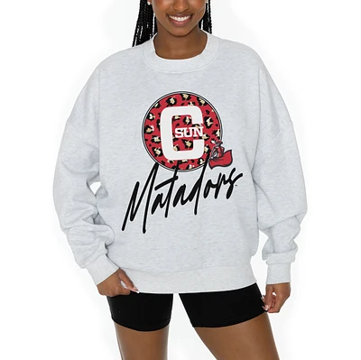 Women's Gameday Couture Ash Cal State Northridge Matadors Premium Fleece Pullover Sweatshirt