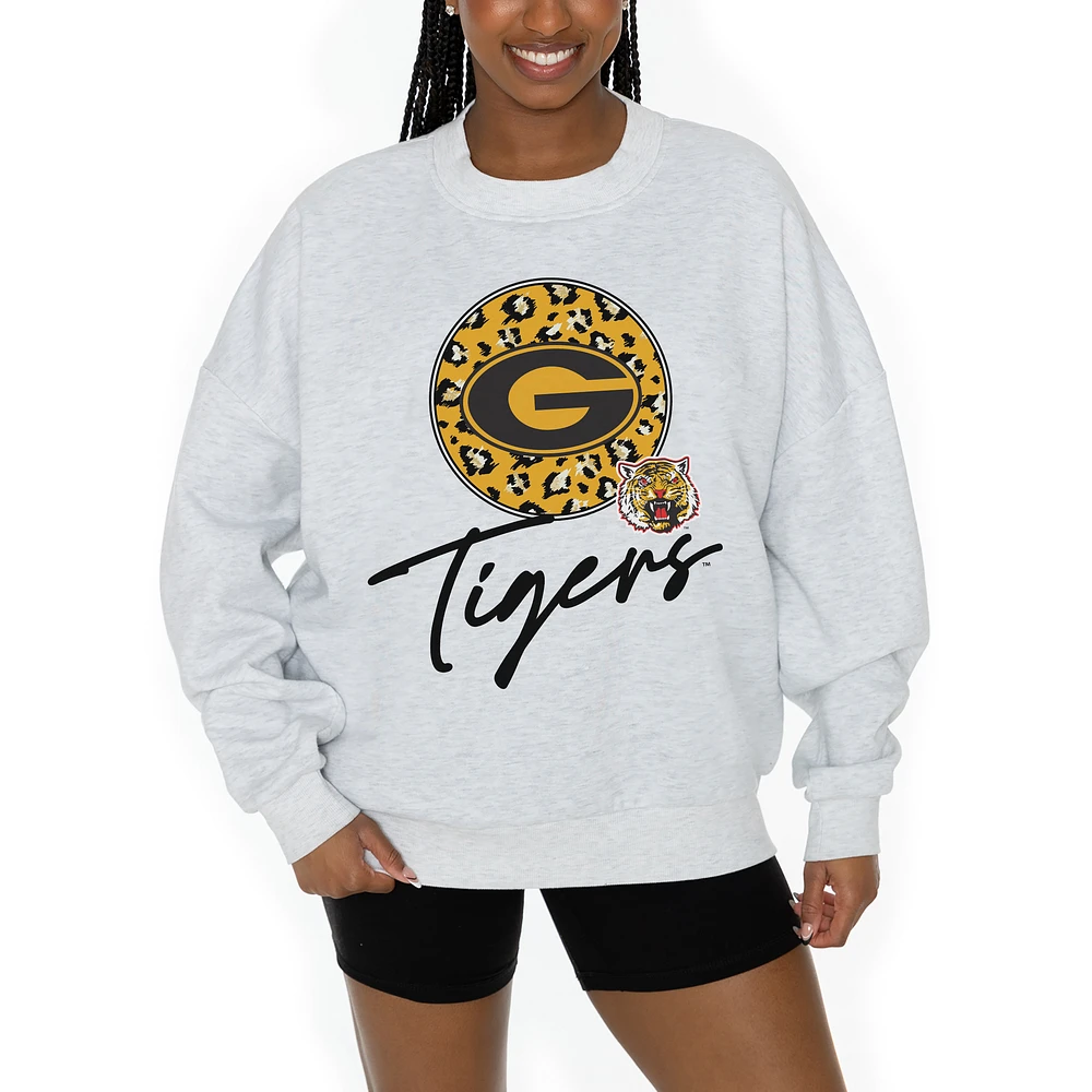 Women's Gameday Couture Ash Grambling Tigers Premium Fleece Pullover Sweatshirt