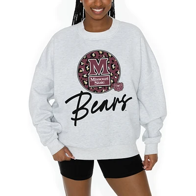 Women's Gameday Couture Ash Missouri State University Bears Premium Fleece Pullover Sweatshirt