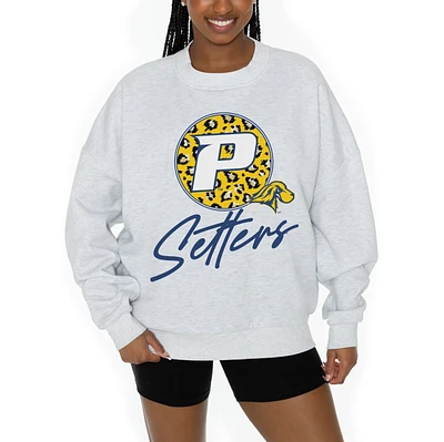 Women's Gameday Couture Ash Pace University Setters Premium Fleece Pullover Sweatshirt
