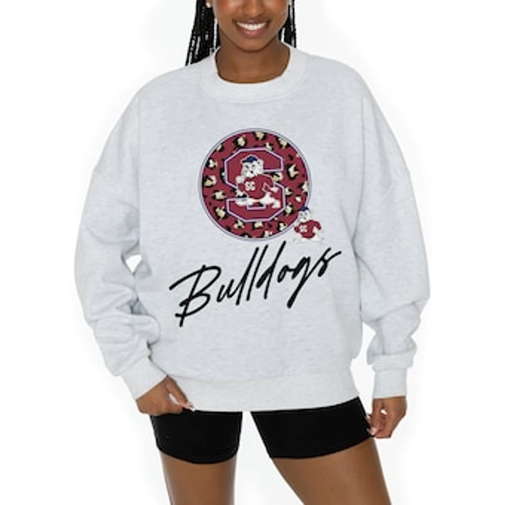 Women's Gameday Couture Ash South Carolina State Bulldogs Premium Fleece Pullover Sweatshirt