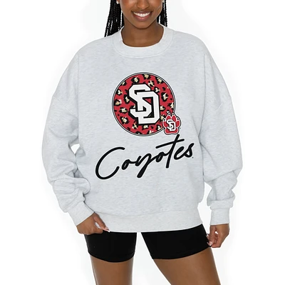 Women's Gameday Couture Ash South Dakota Coyotes Premium Fleece Pullover Sweatshirt