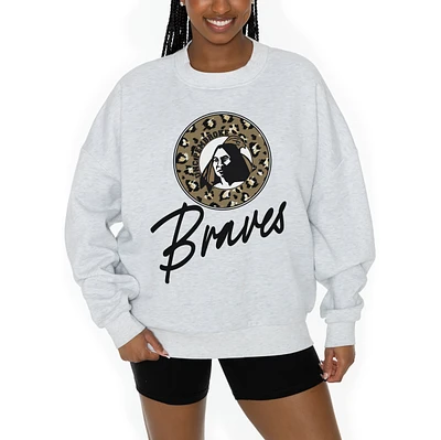 Women's Gameday Couture Ash University of North Carolina at Pembroke Braves Premium Fleece Pullover Sweatshirt