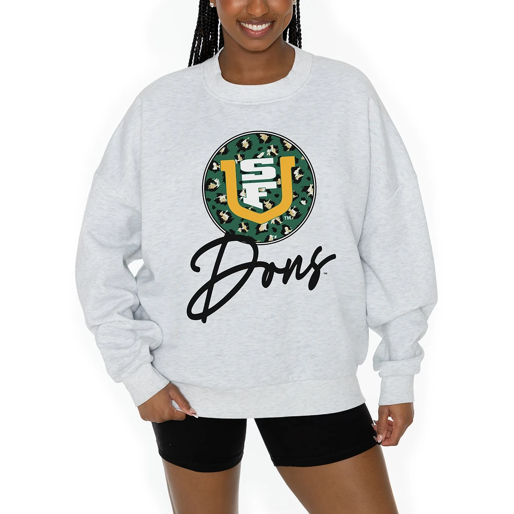 Women's Gameday Couture Ash San Francisco Dons Premium Fleece Pullover Sweatshirt