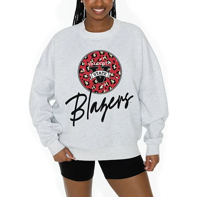 Women's Gameday Couture Ash Valdosta State Blazers Premium Fleece Pullover Sweatshirt
