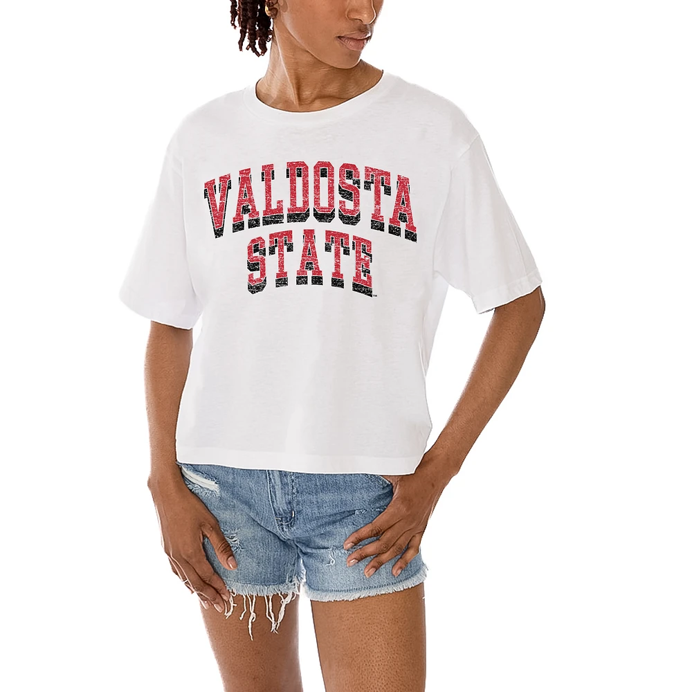 Women's Gameday Couture White Valdosta State Blazers Claim To Fame Boxy Cropped T-Shirt