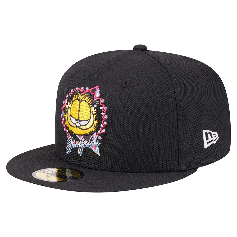 Men's New Era Black Garfield Color Pack 59FIFTY Fitted Hat