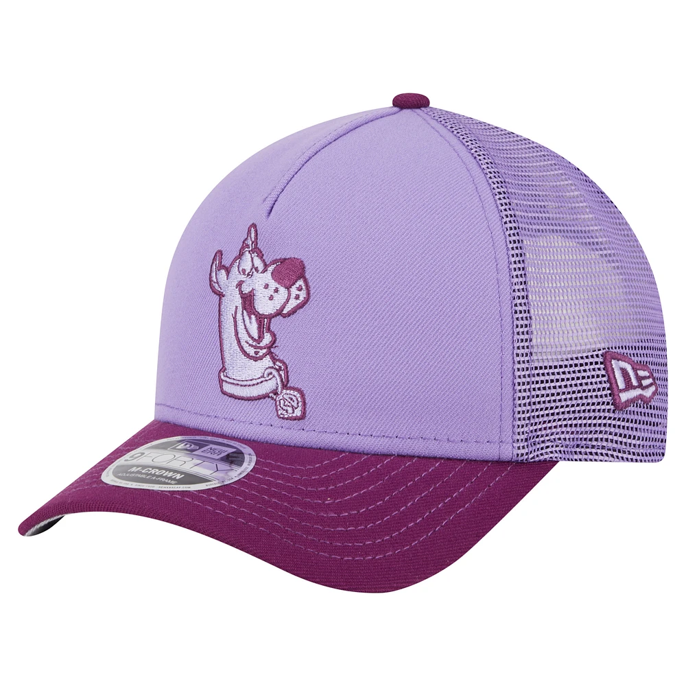Men's New Era Purple Scooby-Doo Tonal 9FORTY Adjustable Trucker Hat