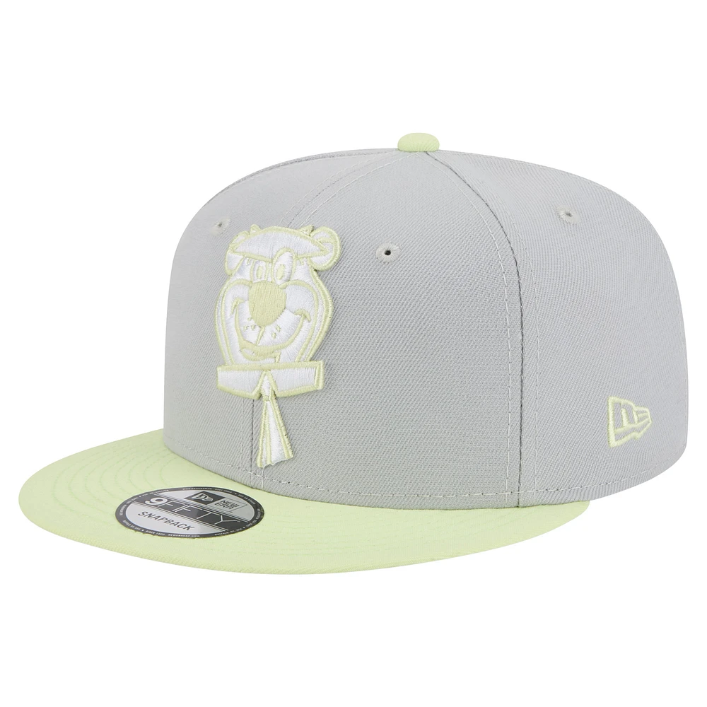 Men's New Era Gray/Light Green The Yogi Bear Show Two-Tone 9FIFTY Snapback Hat